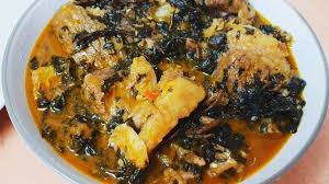 Bitter leaf soup with Goatmeat